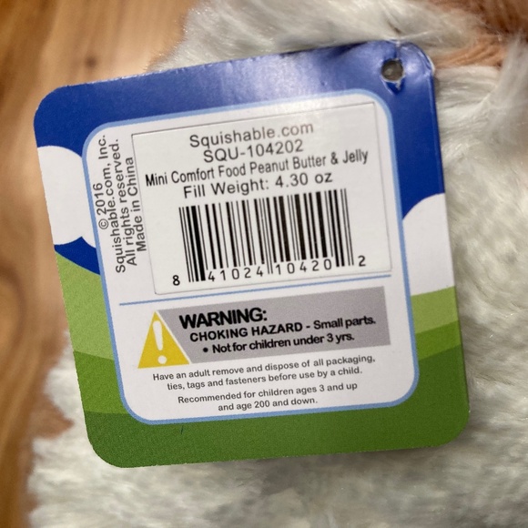 Squishables 10" Mini Comfort Food Peanut Butter and Jelly Sandwich - NWT RETIRED - Picture 7 of 7